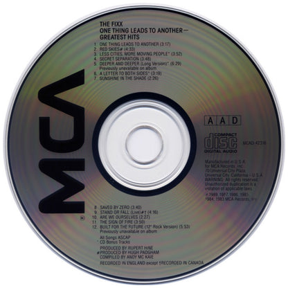 FIXX - ONE THING LEADS TO ANOTHER: GREATEST HITS | CD USADO