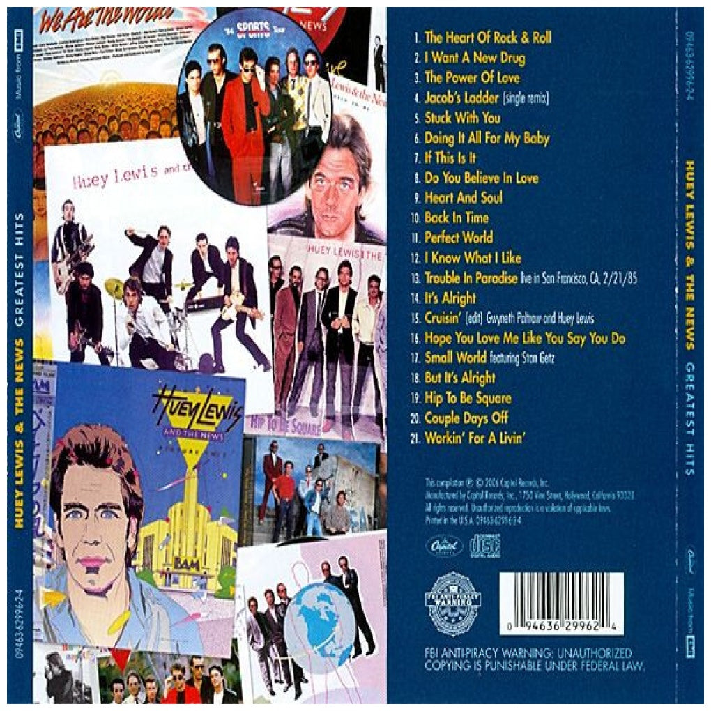 HUEY LEWIS AND THE NEWS - GREATEST HITS | CD USADO