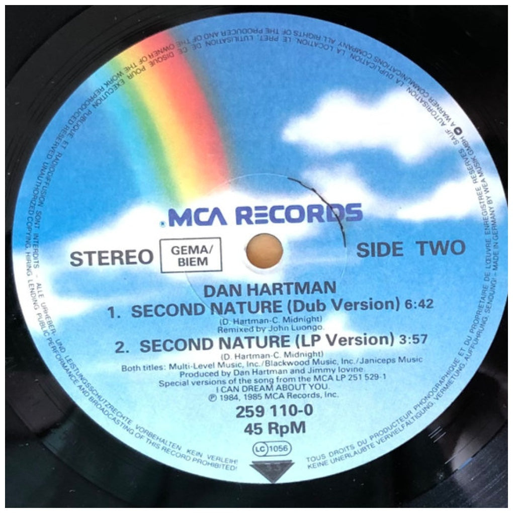 DAN HARTMAN - SECOND NATURE | 12" MAXI SINGLE VINILO USADO