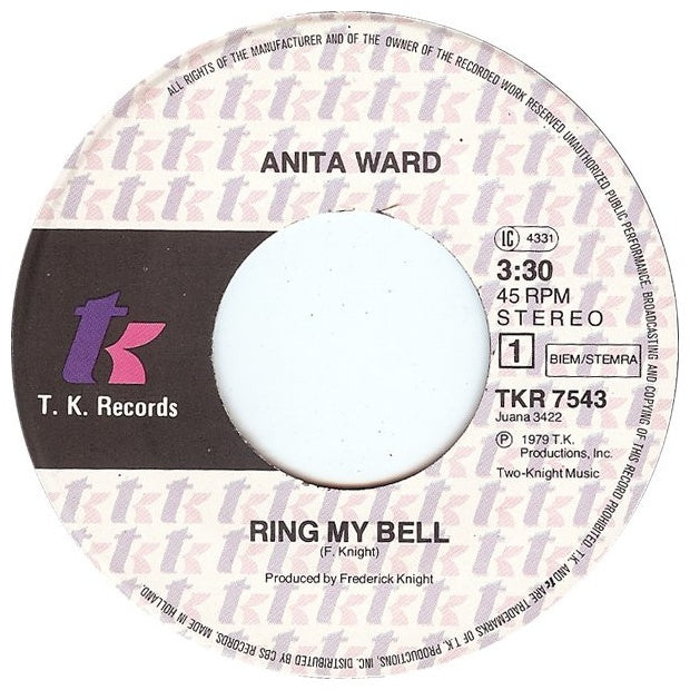 ANITA WARD - RING MY BELL | 7" SINGLE USADO