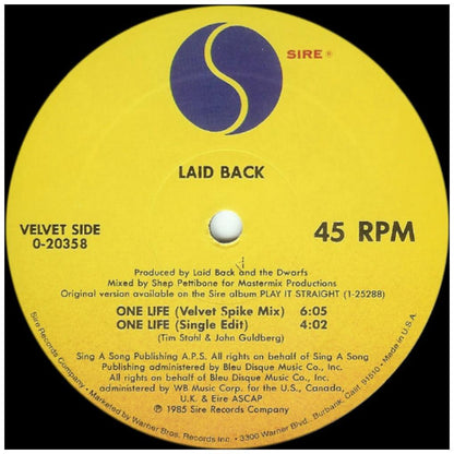 LAID BACK - ONE LIFE (PROMO COPY) (USA VERSION) | 12'' MAXI SINGLE USADO