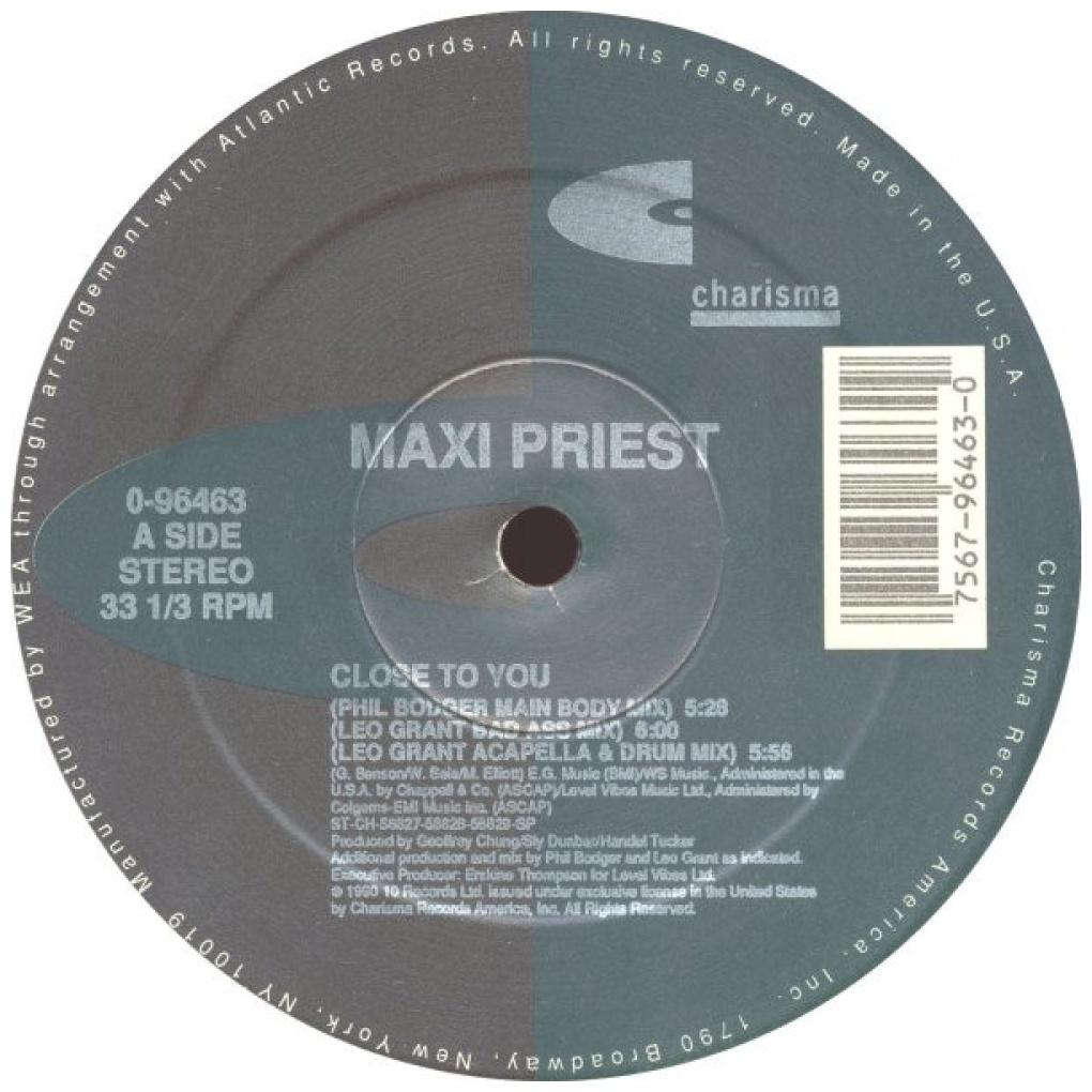MAXI PRIEST - CLOSE TO ME | 12'' MAXI SINGLE USADO