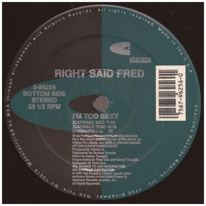 RIGHT SAID FRED - I'M TOO SEXY | 12'' MAXI SINGLE USADO