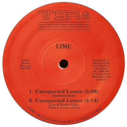 LIME - UNEXPECTED LOVERS | 12" MAXI SINGLE VINILO