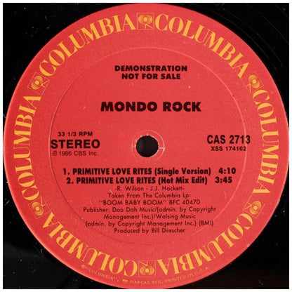 MONDO ROCK - PRIMITIVE LOVE RITES | 12'' MAXI SINGLE USADO