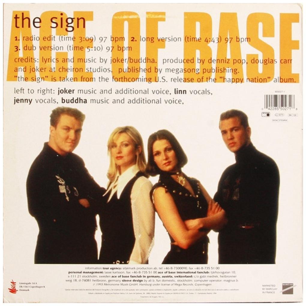 ACE OF BASE - THE SIGN | 12'' MAXI SINGLE USADO