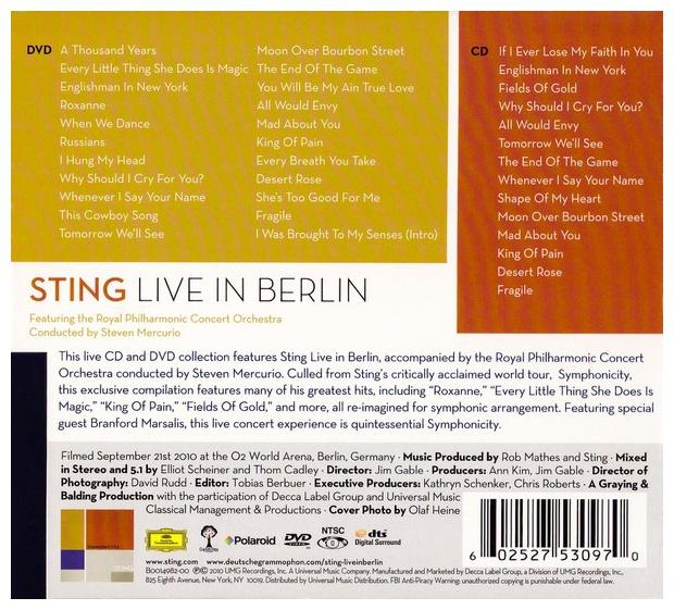 STING - LIVE IN BERLIN (CD+DVD) | CD