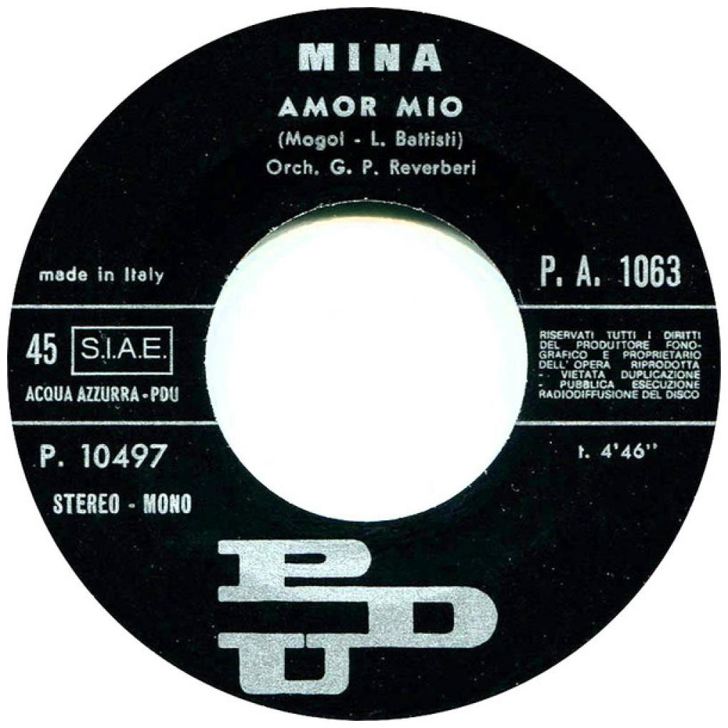 MINA - AMOR MIO | 7" SINGLE USADO