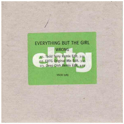 EVERYTHING BUT THE GIRL - WRONG (CD MAXI SINGLE) (PROMO COPY) | CD