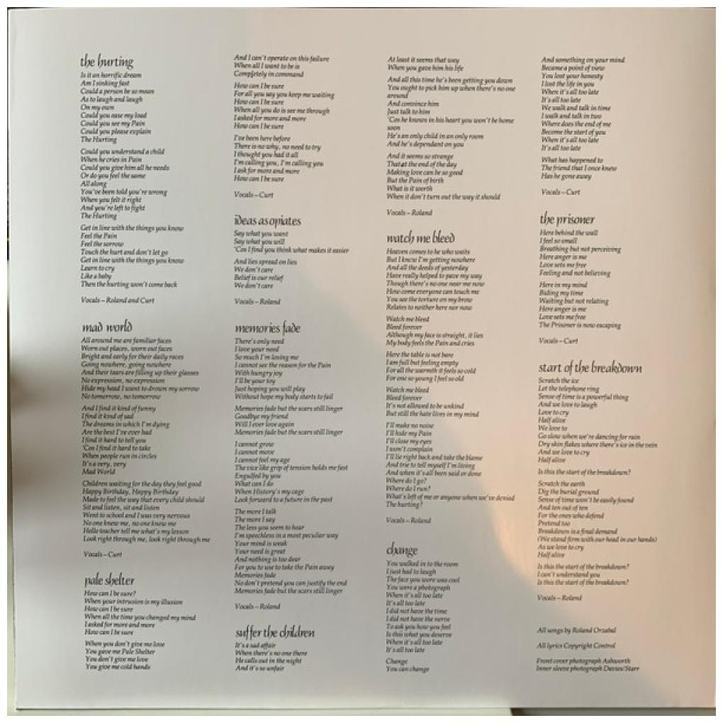 TEARS FOR FEARS - THE HURTING | VINILO