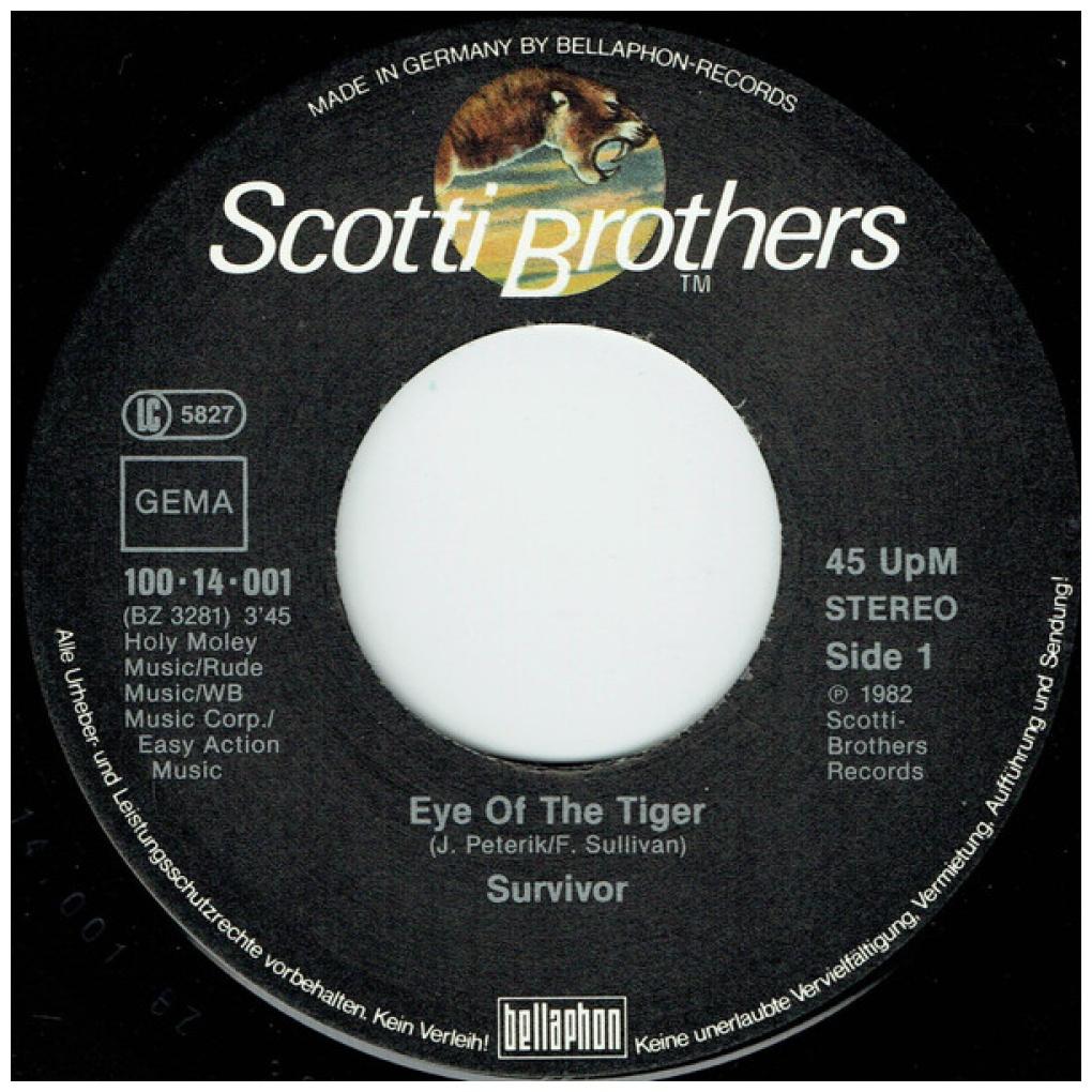 SURVIVOR - EYE OF THE TIGER | 7" SINGLE USADO