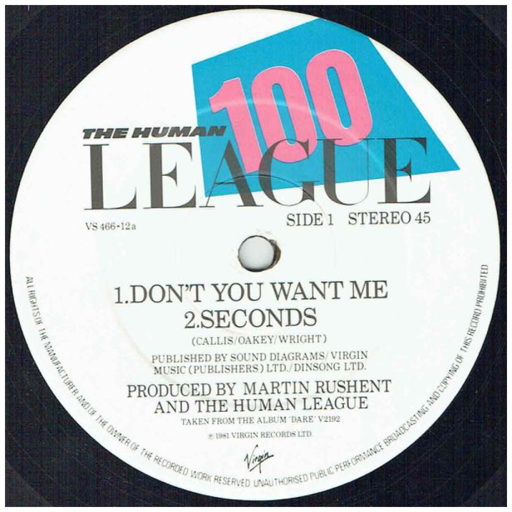 HUMAN LEAGUE - DON'T YOU WANT ME | 12" MAXI SINGLE VINILO USADO