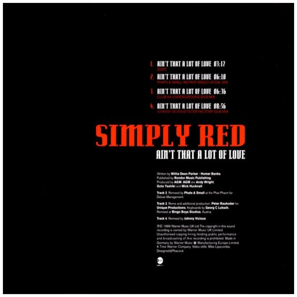 SIMPLY RED - AIN'T THAT A LOT OF LOVE (CD MAXI SINGLE) | CD