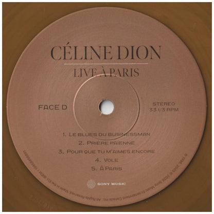 CELINE DION - LIVE A PARIS (2LP/GOLDEN TAN VINYL/140G) | VINILO