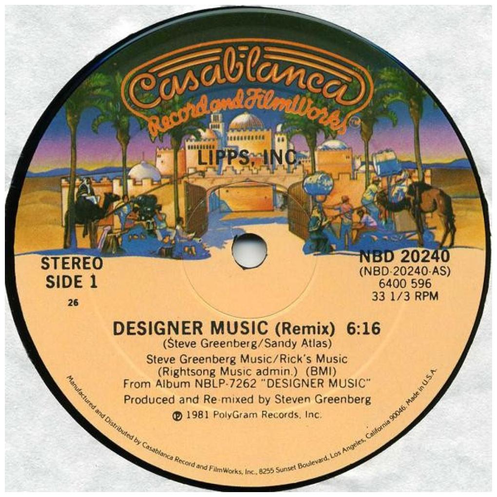 LIPPS, INC. - DESIGNER MUSIC | 12'' MAXI SINGLE USADO