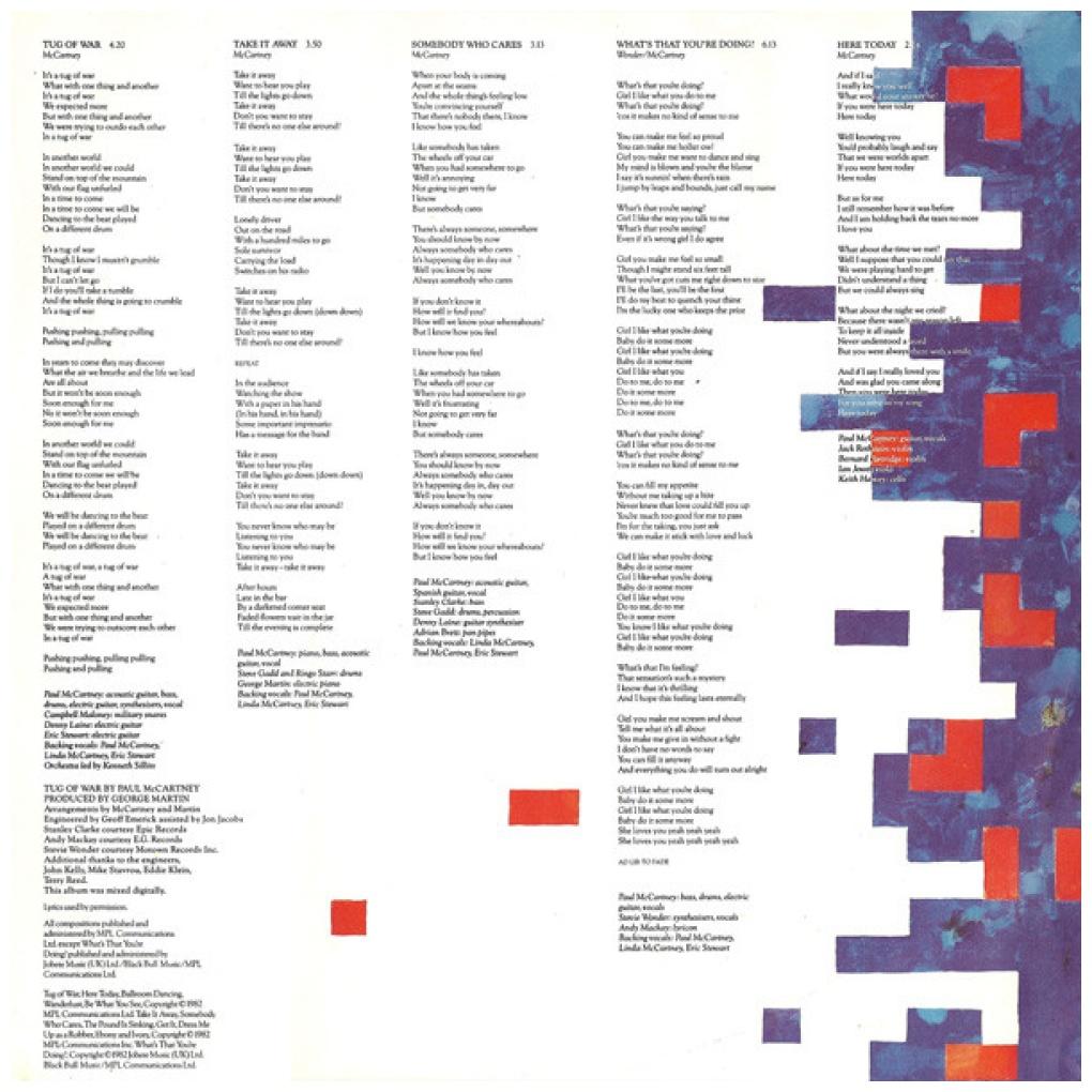 PAUL MCCARTNEY - TUG OF WAR  (GER) | VINILO USADO