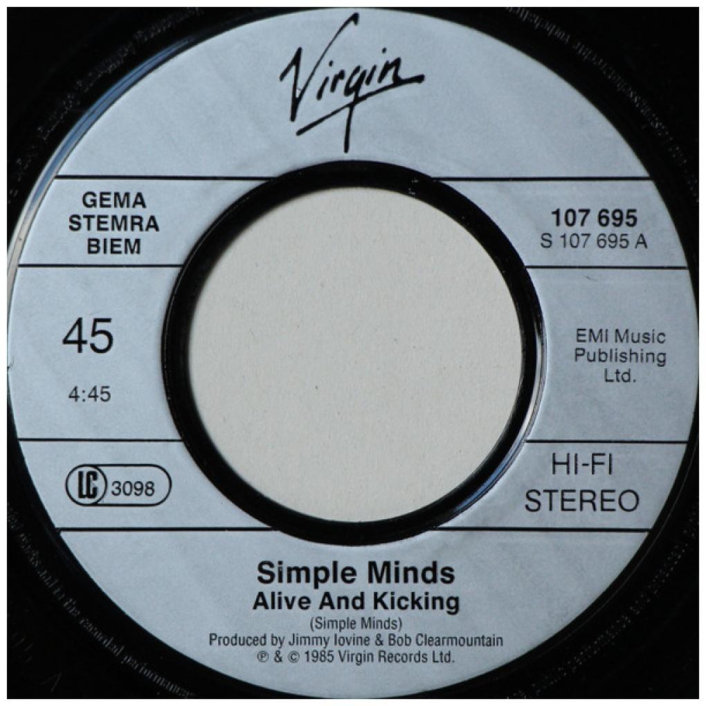 SIMPLE MINDS - ALIVE & KICKING | 7" SINGLE USADO
