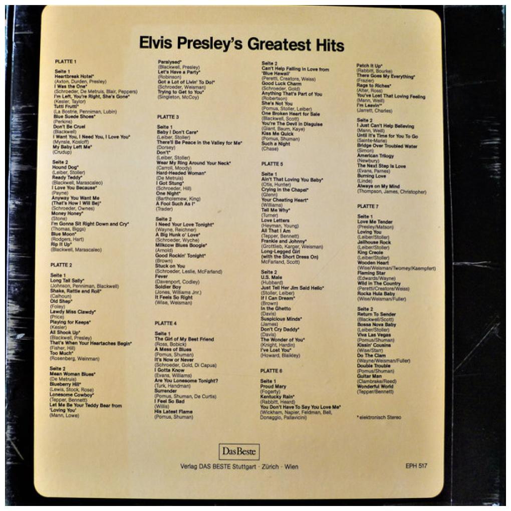 ELVIS PRESLEY - GREATEST HITS (6LP) | VINILO USADO