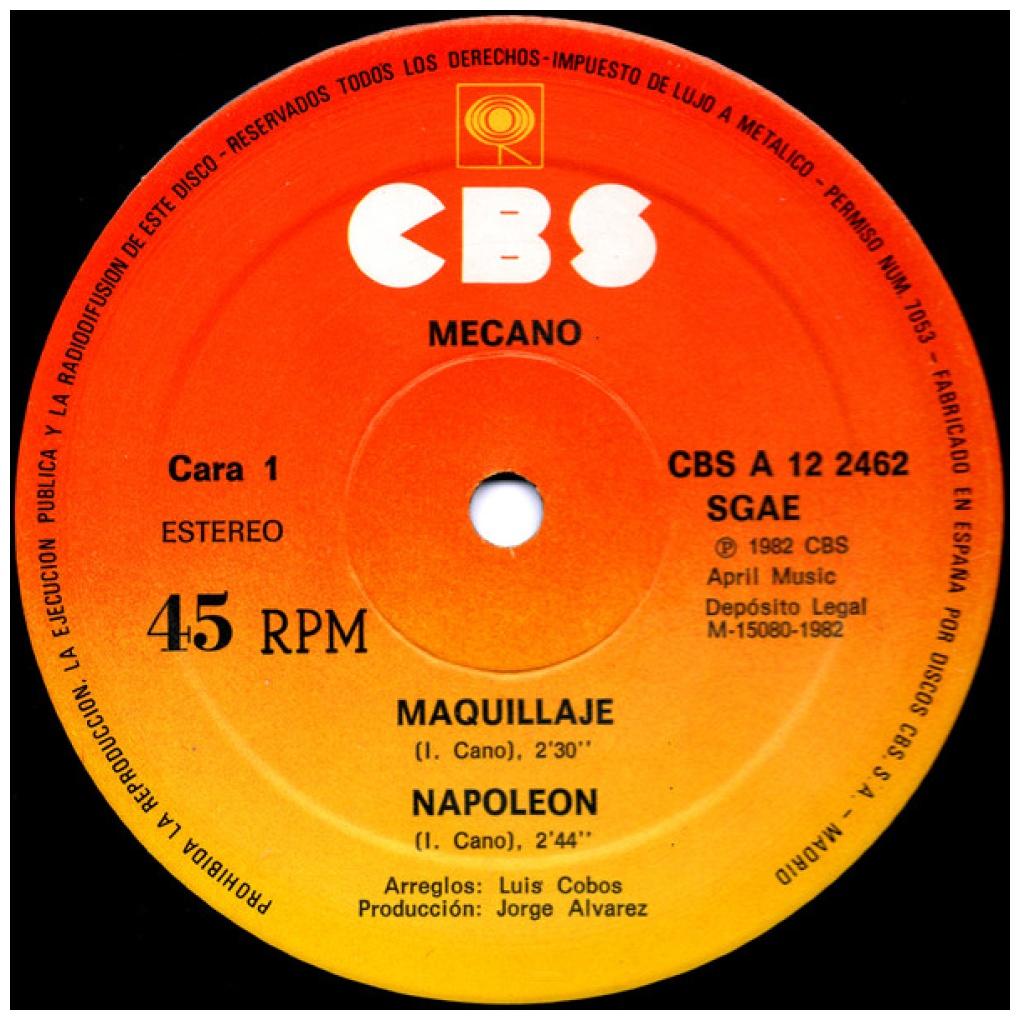 MECANO - MAQUILLAJE | 12'' MAXI SINGLE USADO