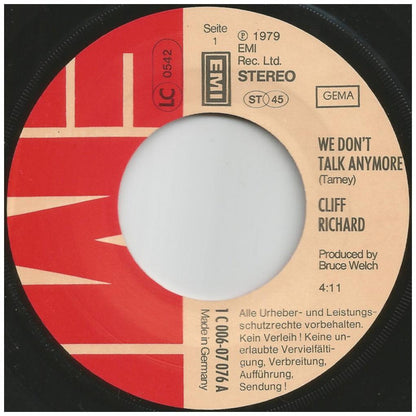 CLIFF RICHARD - WE DON'T TALK ANYMORE | 7" SINGLE USADO