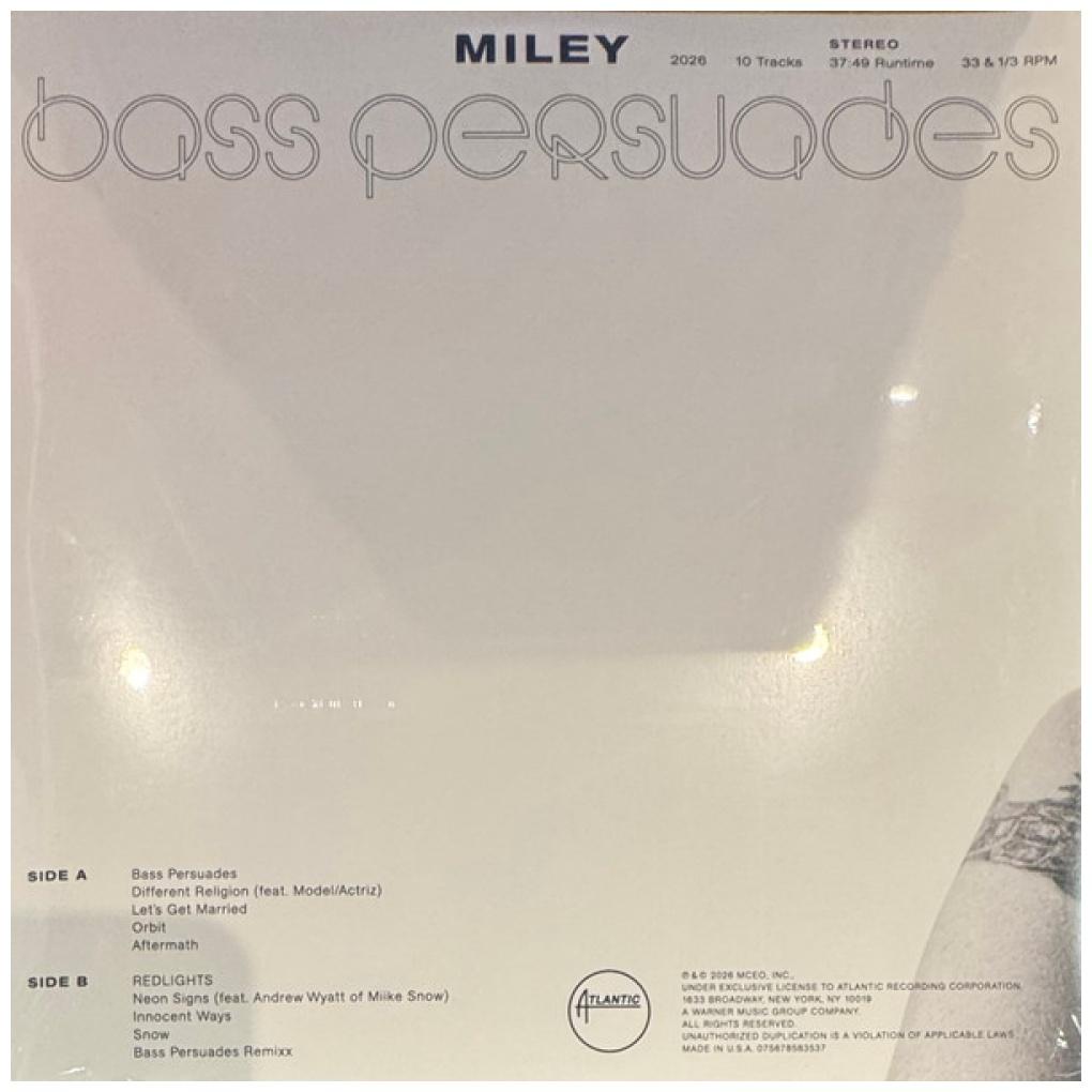 MILEY - BASS PERSUADES | VINILO