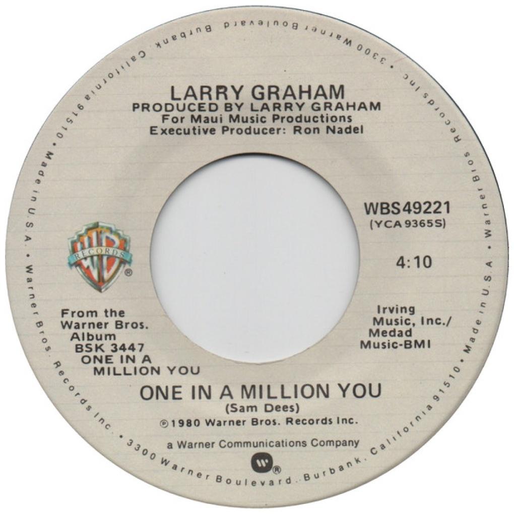 LARRY GRAHAM - ONE IN A MILLION YOU | 7" SINGLE USADO