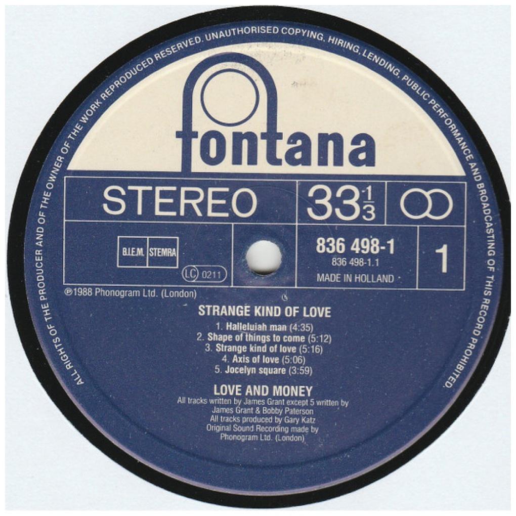 LOVE AND MONEY - STRANGE KING OF LOVE | VINILO USADO