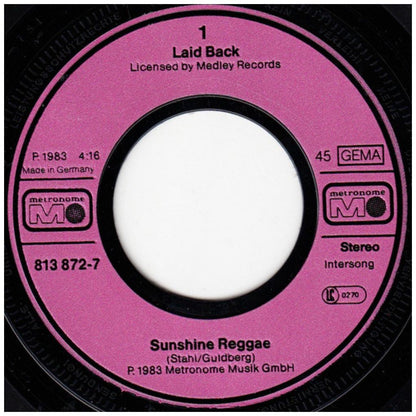 LAID BACK - SUNSHINE REGGAE | 7" SINGLE USADO