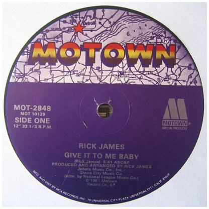 RICK JAMES - GIVE IT TO ME BABY | 12'' MAXI SINGLE USADO