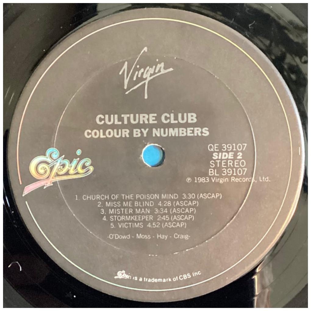 CULTURE CLUB - COLOUR BY NUMBERS | VINILO USADO