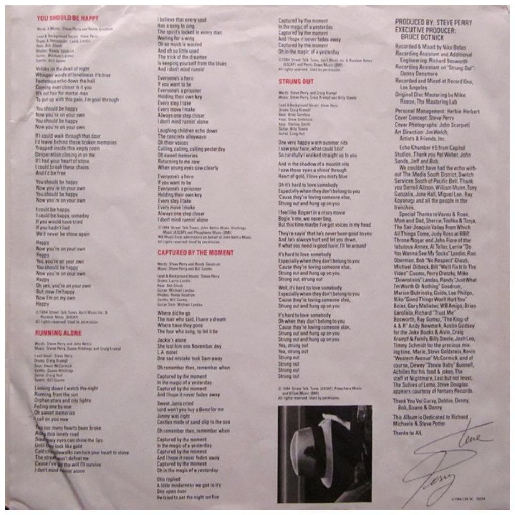 STEVE PERRY - STREET TALK | VINILO USADO