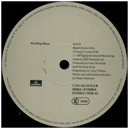 PET SHOP BOYS - HEART | 12'' MAXI SINGLE USADO
