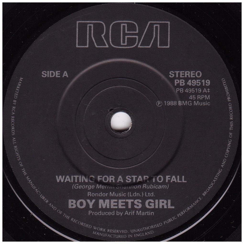 BOYS MEETS GIRL - WAITING FOR A STAR TO FALL | 7" SINGLE USADO