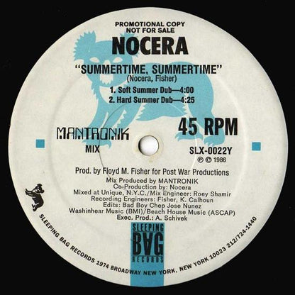 NOCERA - SUMMERTIME,SUMMERTIME (PROMO) | 12   MAXI SINGLE USADO