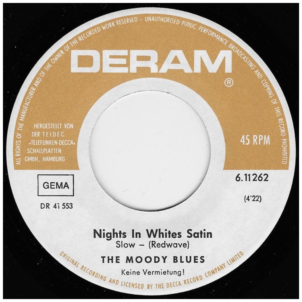 MOODY BLUES - NIGHTS IN WHITE SATIN | 7" SINGLE USADO