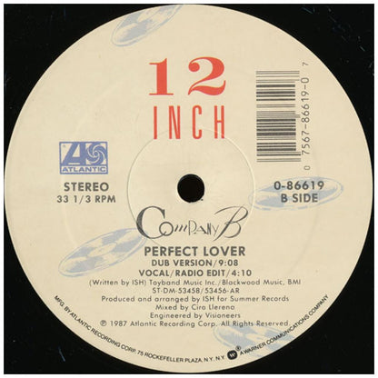 COMPANY B - PERFECT LOVER NUEVO/SELLADO | 12'' MAXI SINGLE USADO