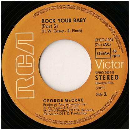 GEORGE MCCRAE - ROCK YOUR BABY | 7" SINGLE USADO