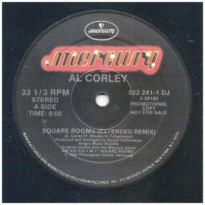 AL CORLEY - SQUARE ROOMS (PROMO COPY) | 12" MAXI SINGLE VINILO USADO