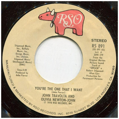 JOHN TRAVOLTA & OLIVIA NEWTON-JOHN - YOU'RE THE ONE THAT I WANT | 7" SINGLE USADO