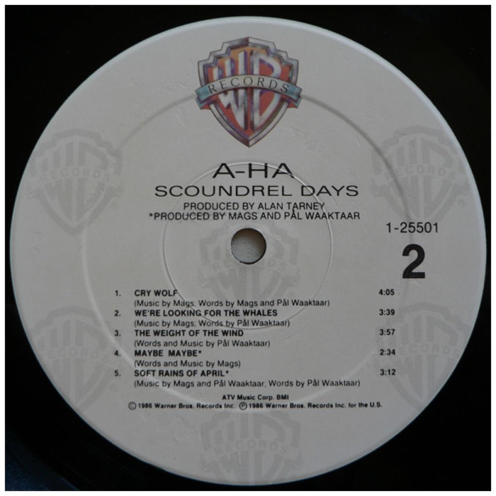 A-HA - SCOUNDREL DAYS | VINILO USADO