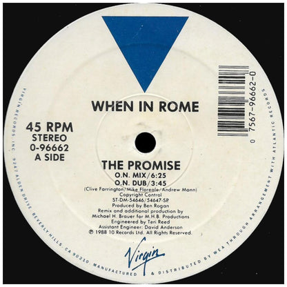 WHEN IN ROME - THE PROMISE | 12'' MAXI SINGLE USADO
