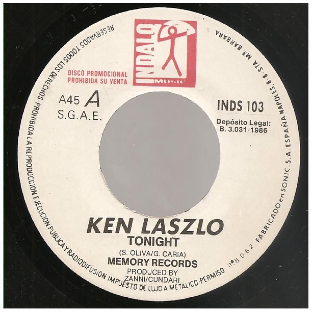KEN LASZLO - TONIGHT (PROMO COPY) | 7" SINGLE USADO