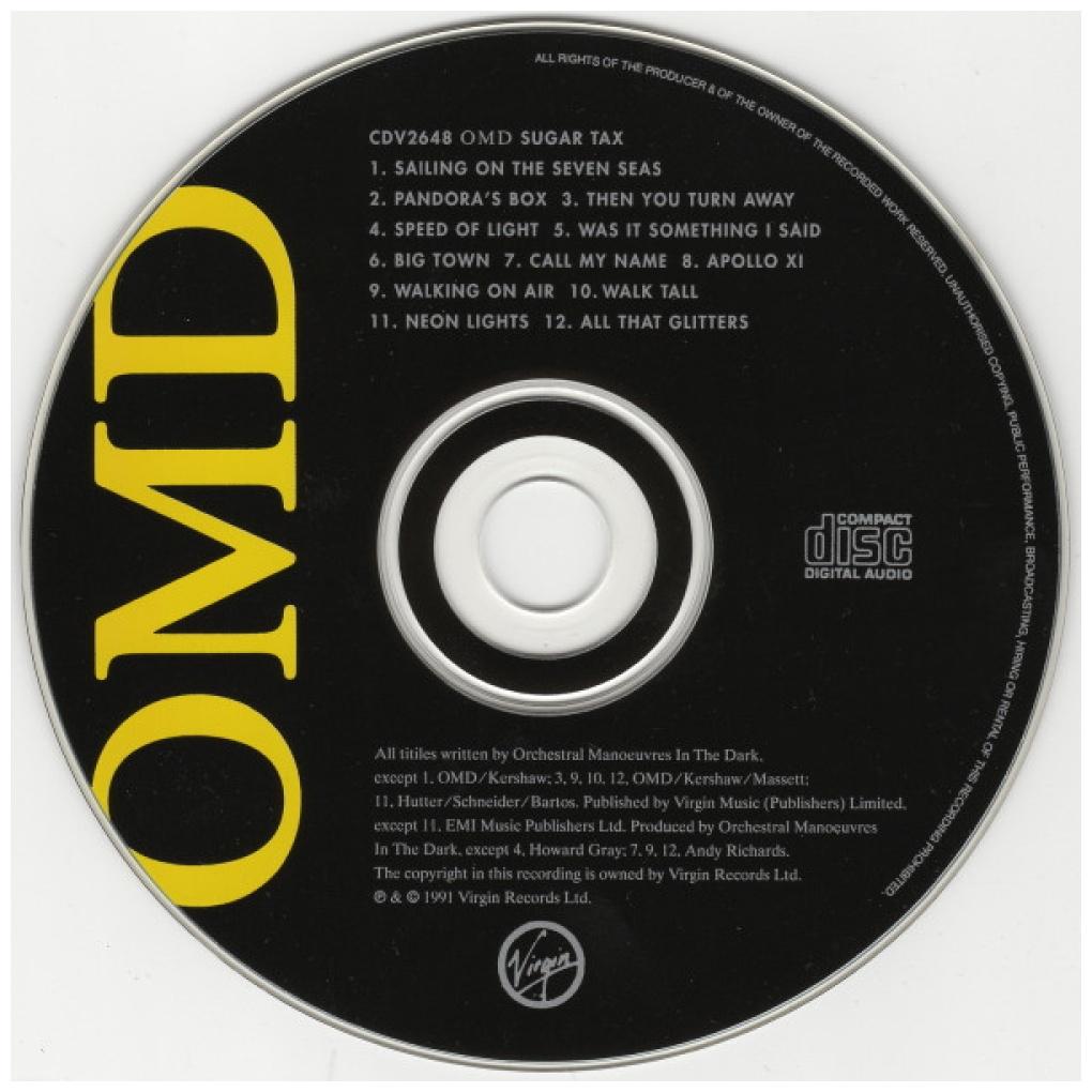 OMD - SUGAR TAX | CD