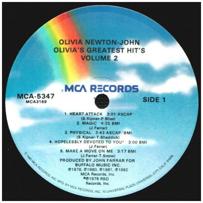 OLIVIA NEWTON JOHN - GREATEST HITS VOL.2 | VINILO USADO
