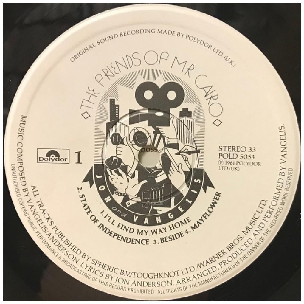 JON AND VANGELIS - THE FRIENDS OF MR CAIRO | VINILO USADO