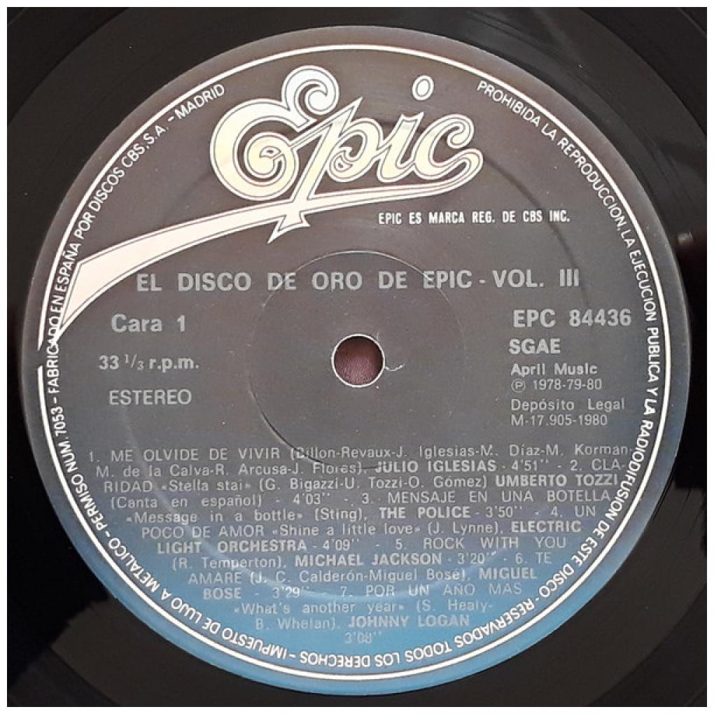 EPIC 3 - EL DISCO DE ORO | VINILO USADO
