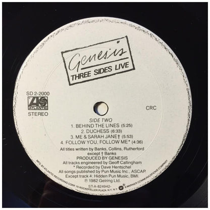 GENESIS - THREE SIDES LIVE (2LP) | VINILO USADO