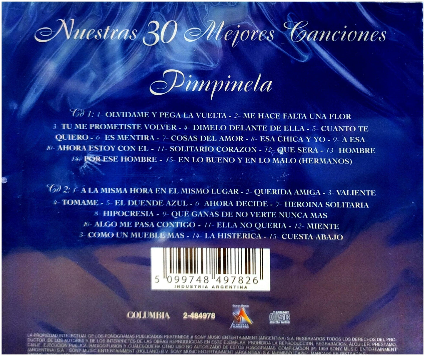 PIMPINELA - NUESTRAS 30 MEJORES CANCIONES (2CD) | CD
