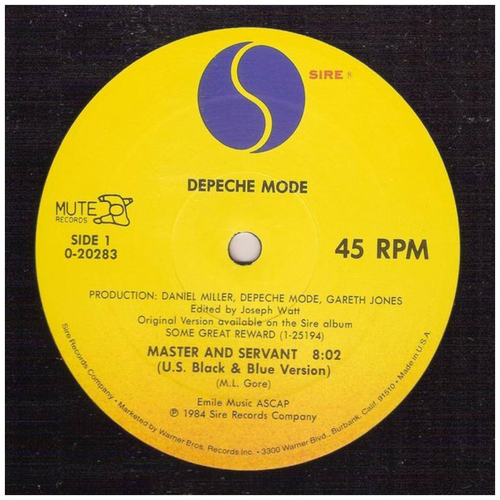 DEPECHE MODE - MASTER AND SERVANT (PROMO COPY) | 12'' MAXI SINGLE USADO