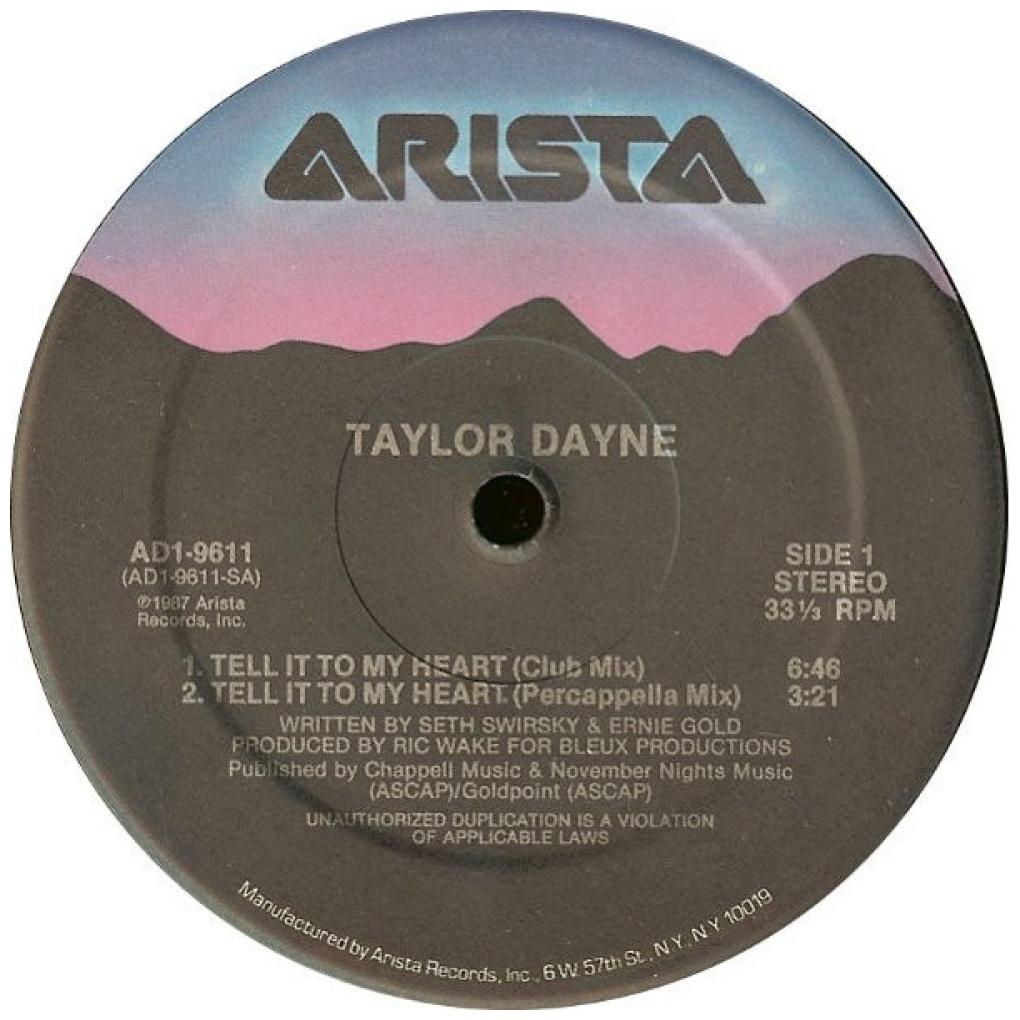 TAYLOR DAYNE - TELL IT TO MY HEART | 12'' MAXI SINGLE USADO